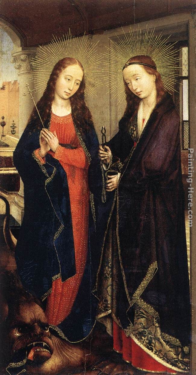 Sts Margaret and Apollonia painting - Rogier van der Weyden Sts Margaret and Apollonia art painting